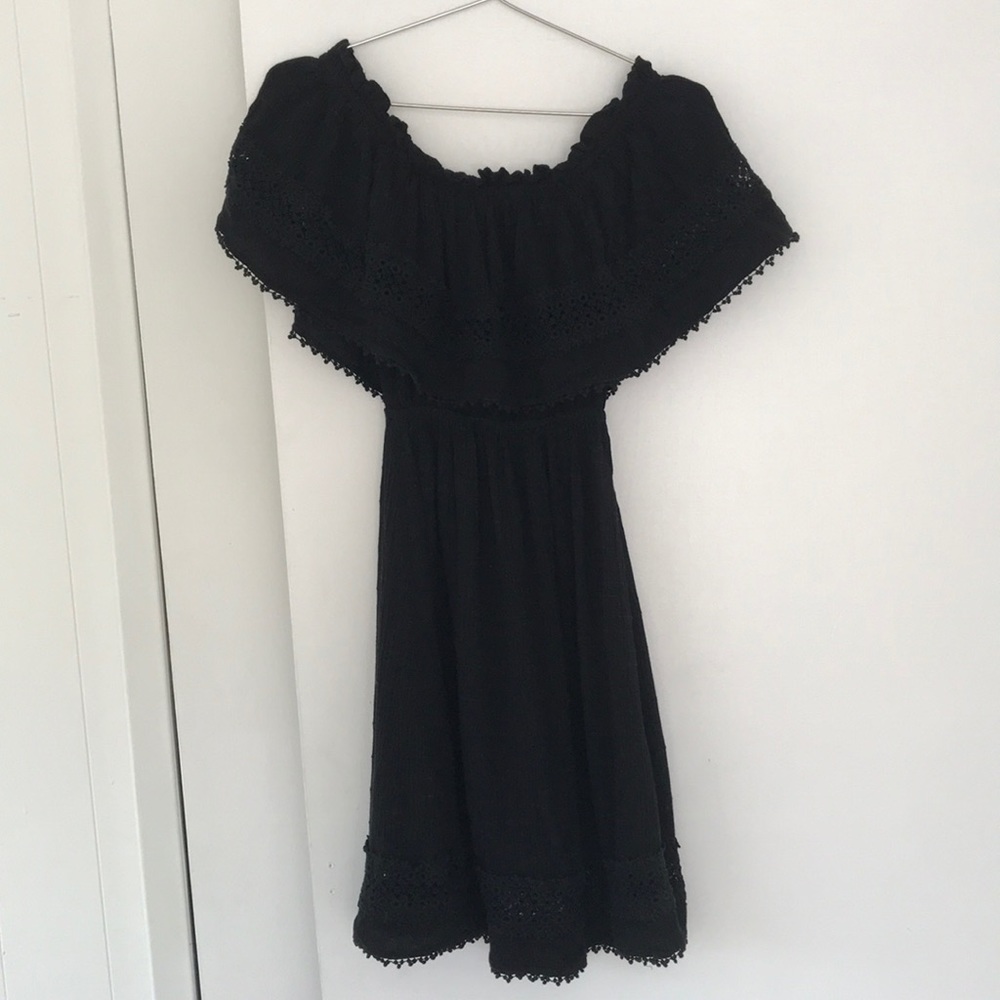 Black Cotton Summer Dress - Picture 4 of 6